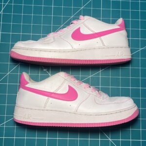 Pink and White Air Force 1's